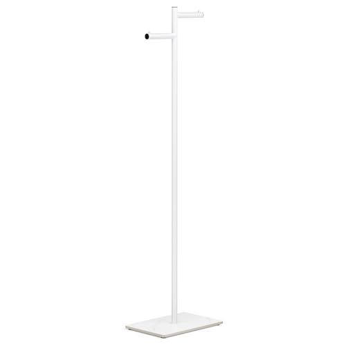 Metal Freestanding Coat Rack, 68.9"H Z-Shaped Coat Tree with Natural Rock Base, Modern Clothes Hanger Stand for Coats, Hats, Bags & Scarves, Ideal for Entryway, Bedroom, Office & Living Room - color: white