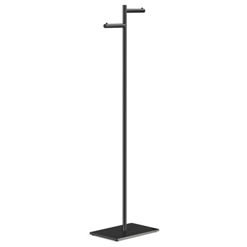 Metal Freestanding Coat Rack, 68.9"H Z-Shaped Coat Tree with Natural Rock Base, Modern Clothes Hanger Stand for Coats, Hats, Bags & Scarves, Ideal for Entryway, Bedroom, Office & Living Room - color: black