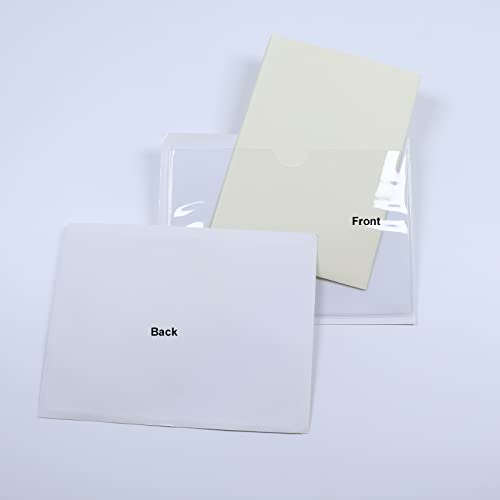 Adhesive Clear Pockets,Self Adhesive Clear Label Pockets Adhesive Card Folder Plastic Pockets Holders Sleeves for Index Cards Planners Cabinet Shelves Photo Cd,10Pieces(150x95mm) - size: 5.91"x3.74"(150x95mm)---10PCS