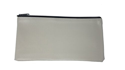 Cash Bag, Coin Bag, Company Security Bank Deposit/Utility Zipper Bag, 11 X 5.5 Inches, Grey, Navy, Green, Maroon. (Pack of 3, Grey) - color: Grey, size: Pack of 3