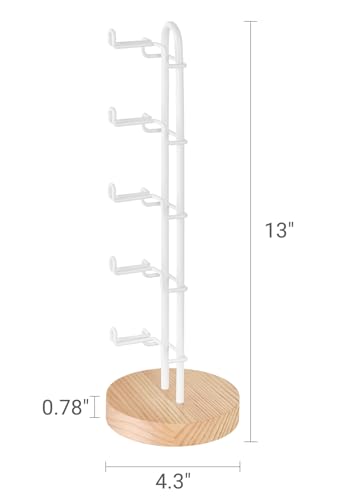 Mkono Sunglass Holder Organizer, Metal Glasses Stand Display Storage 1 Pack - color: Wood