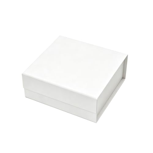 White Gift Boxes with Lids Pack of 1, 6x6x3 Inch Small Gift Box with Ribbon - color: White-1P