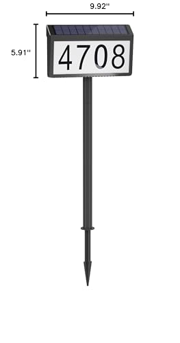 MAXvolador Solar Powered Address Sign House Number Waterproof 3-Light Modes