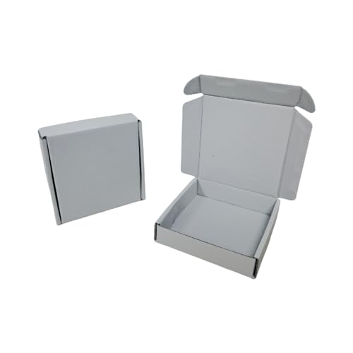 50 Pack 5.1x5.1x1.2 in Gray Shipping Boxes - color: Gray, size: 5.1x5.1x1.2 in