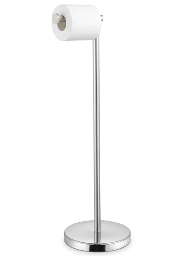 KES Toilet Paper Holder Stand, 26" H, Polished, T304 Stainless Steel - color: Polished Silver, size: 26" H