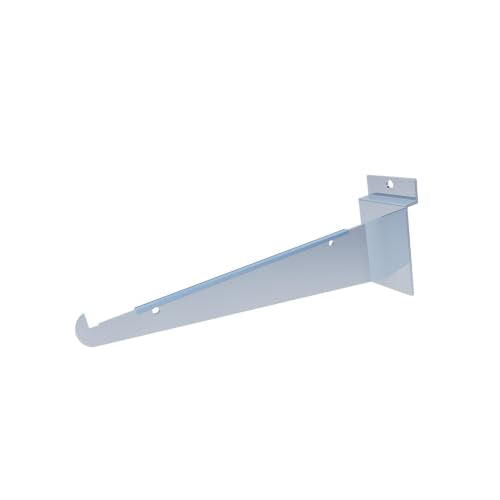 8'' Sliver Heavy Duty Slat Wall Accessories Shelf Bracket 24PCS - color: Chrome, size: 8 Inch