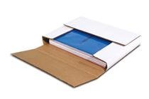 12 1/8x9 1/8x1" White Multi-Depth Corrugated Bookfold (50 Count)
