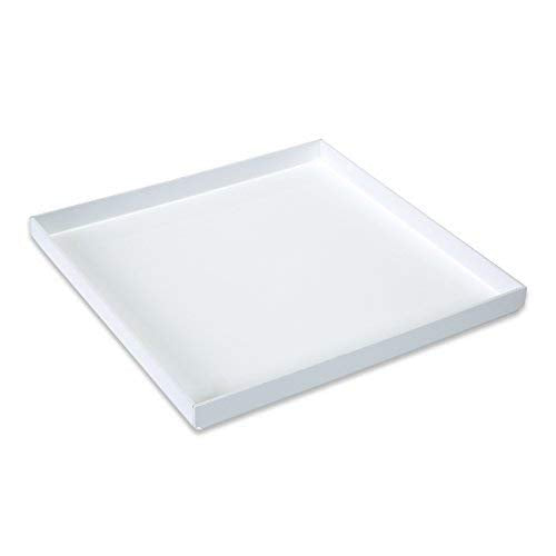 White Acrylic Organizer Tray, 12 x 12 Low-Profile Display & Vanity Tray – BPA-Free, Bathroom, Desk, Decor & Serving (Dry Use Only) - Made in USA - size: 12" x 12" x 1"