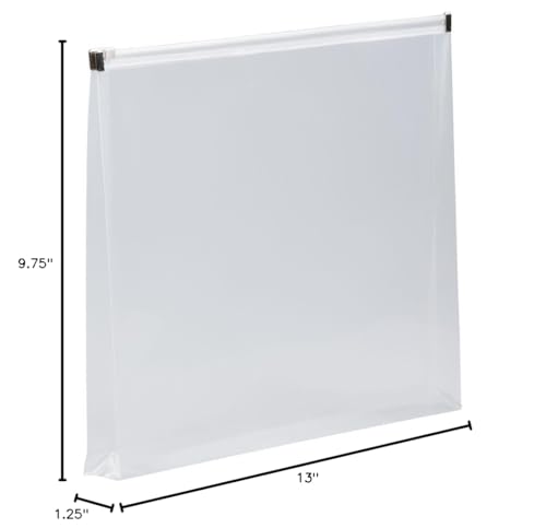 JAM PAPER Plastic Envelopes with Zip Closure - Letter Booklet - 9 3/4 x 13 - Clear - 3/Pack - color: Clear, size: Letter Size - 3 Pack