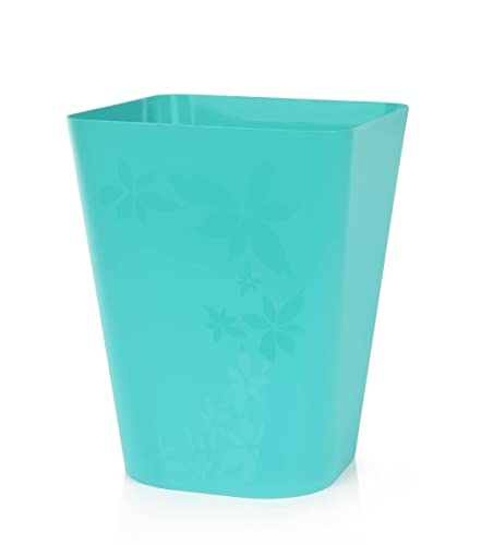 Mintra Home Trash Bins (Teal, 12 Liter (3 Gallon) - 2 Pack) - color: Teal, size: 3 gallons - 2 pack
