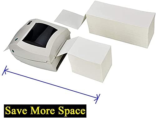 Immuson 4000 Fanfold 4 x 6 Direct Thermal Shipping Labels with Perforations, Permanent Adhesive, White Mailing Labels for Thermal Printer… (4000 Labels) - size: 4000 labels