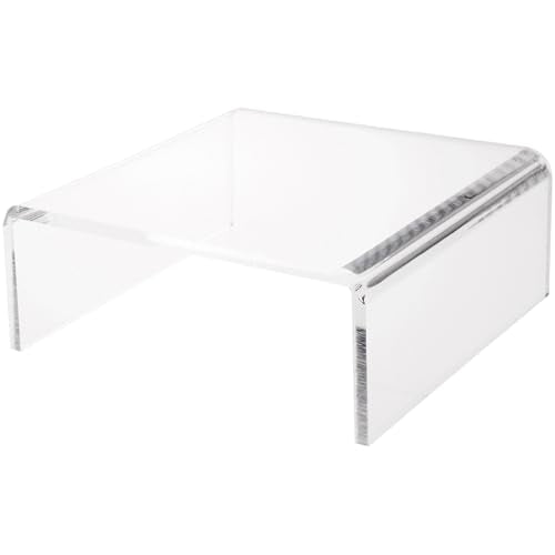 Plymor 4" H x 10" W x 10" D Clear Acrylic Short Square Display Riser - size: 4" x 10" x 10"
