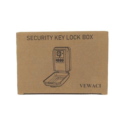 Wall-Mounted Lock Box for Keys with Code, Holds 10–15 Keys - color: Gray