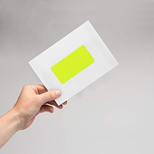 JAM PAPER Shipping Address Labels - Standard Mailing - 2 x 4 - Neon Fluorescent Yellow - 120/Pack - color: Neon Yellow, size: 2" x 4" Labels