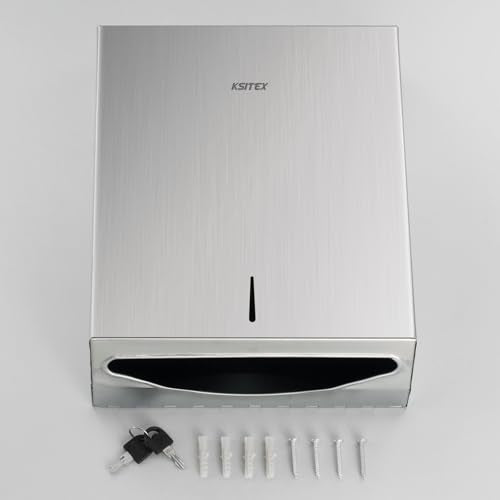 Paper Towel Holder Dispenser Wall Mount,SUS304 Stainless Steel - color: Silver-5821s1
