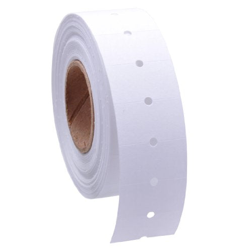 White Removable Labels to fit Motex MX5500 Price Guns 16 Pack (Free Ink roll Included)