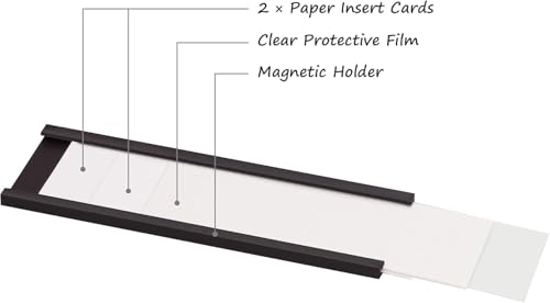 Realth C Channel Magnetic Label Holders 0.78" x 4" 50 Pack - size: 0.78'' x 4'', style: 50 Pack