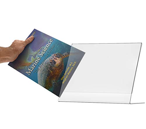 Marketing Holders Large Sign Holder Poster Display 14” x 11” Horizontal Table Tent Clear Acrylic Advertisement Notice Announcement Holder Pricing Menus Document Flyer Media Ad Promotional Signage - size: 14"w x 11"h