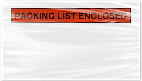 8NET 64000 Counts Packing List Envelopes 5.5’’ x 10’’, Clear Self-Adhesive, Packing Slips Invoice Mailing Packing Enclosed Pouches - size: 5-1/2 " x 10" - 64000 pcs