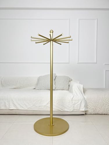 23-Inch Metal Rotating Purse & Scarf Display Rack,(Gold) - color: Gold