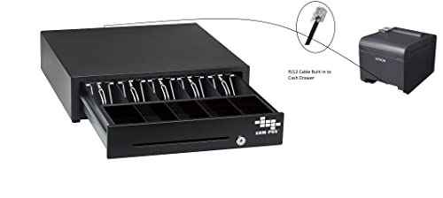 Cash Register Money Drawer, Printer Driven. Compatible with Square - style: Cash Drawer