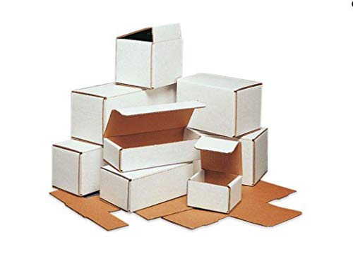 Secure Seal Shipping Boxes - 3x3x1" Mailers - White Foldable Corrugated Cardboard Packaging for Mailing, Moving, Storage, and Organizing - Strong Lightweight Foldable (Bulk 100 Pack) - size: 3x3x1 Pack of 100
