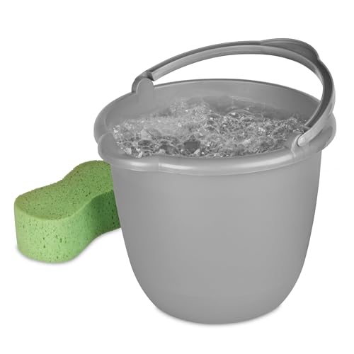 Sturdy Pail Bucket Organizer Household Cleaning Supplies Projects Mopping Storage Comfortable Durable Grip Pour Handle