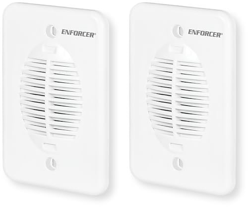 Seco-Larm SH-532BQ Pack of 2 Flush-Mount Multi-Tone Chimes, White Plastic Case, 3 Selectable Chimes, 80~88 dB Adjustable Sound Level, 12~24 VDC Operating Voltage, 130mA@12VDC Current Draw - size: Pack of 2