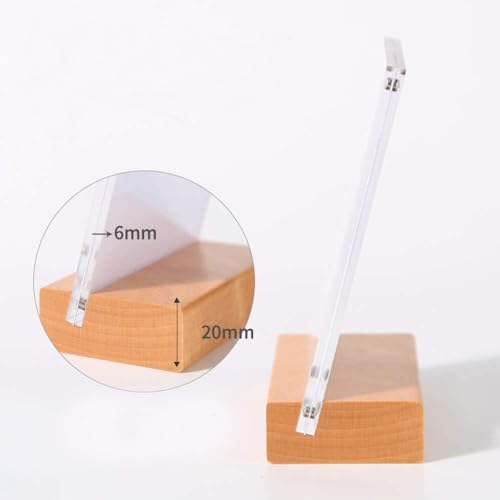 2 Pack Acrylic Label Holder(90*60mm/3.54x2.36 inches)