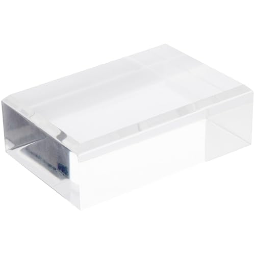Plymor 3" W x 2" D x 1" H Clear Rectangular Display Base - size: 3" x 2" x 1"