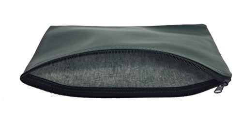 Cash Bag, Coin Bag, Company Security Bank Deposit/Utility Zipper Bag, 11 X 5.5 Inches, Grey, Navy, Green, Maroon. (Pack of 3, Green) - color: Green, size: Pack of 3