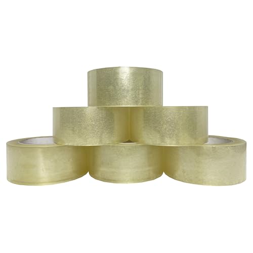 Clear Acrylic Carton Sealing Tape 6 Rolls/Pack, 2" X 110 Yards/1.9 Mil Thick, Packing Tape, Bulk Tape, Packaging Tape for Shipping, Clear Packaging Tape, Heavy Duty Tape - size: 2" X 110 Yards/1.9 Mil Thick, style: 6 Rolls/ Pack