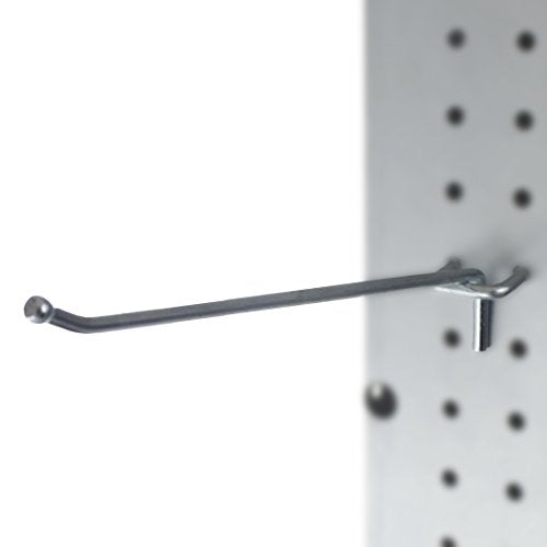 Presa Heavy Duty Metal Peg Board Shelving Hooks, 8-Inch, 50-Pack - color: Chrome, size: 8 Inch