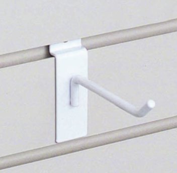 Only Hangers Commercial Grade White Slatwall Hooks - Combo Pack of 50 Assorted Size White Peg Hooks for Slatwall - (10) of Each 2",4",6", 8" and 10" Hooks