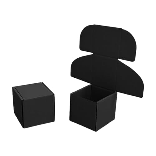 30 Pack 4x4x3.5 in Black Shipping Boxes - color: Black, size: 4x4x3.5 in