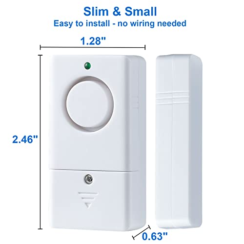 Door Window Alarms, 120DB Door Alarms for Kids Safety, Security Alarm with Chime for Store Pool, 8 Pack - style: 8 Pack
