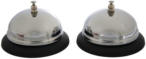 Call Bell 3.3 in,Dinner Service Desk Bell,Steel,Anti-Rust, Clear,Loud,1Pcs - color: Call Bell 1 Pack, size: Silver 3.3 Inch