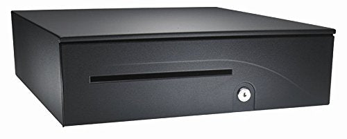 APG T237A-BL1616 100 Series Heavy Duty Cash Drawer, Hardwired for Epson, Adjustable Dual Media Slots, Fixed 5X5 Till, 16.15" Width x 18.75" Depth x 5.42" Height, Black