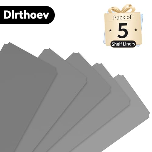 18" x 48" Wire Shelf Liner Pack of 5, 0.7mm Thick - color: Gray, size: 18"W x 48"L