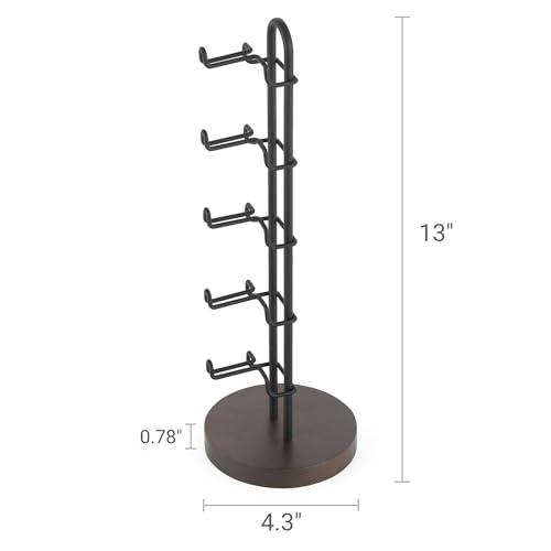 Mkono Sunglass Holder Organizer, Metal Glasses Stand Display Storage 1 Pack - color: Black