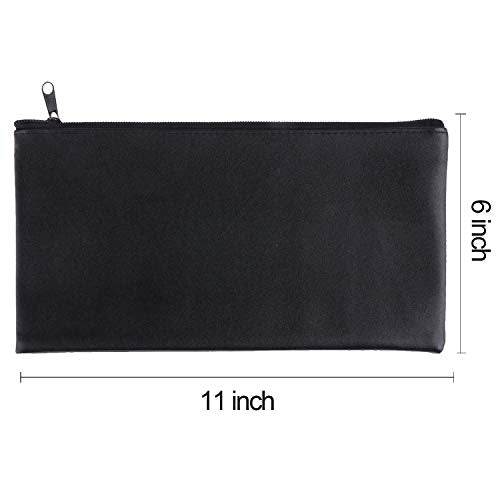 Zipper Bank Bags, 4 Pack Money Pouch PU Leather Cash and Coin Pouch with Zipper (Colorful)