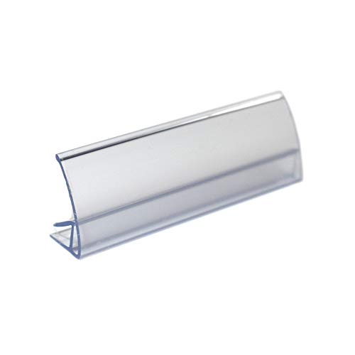 Glass Shelf Label Holder, Clear Sign Clip for Glass Shelving from 3/16" to 1/4" Thick, 2.9" L x 1" H, 10 Pack - size: 10 Pack
