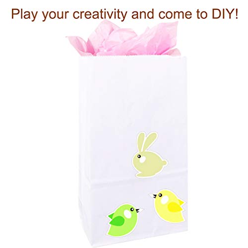 KEYYOOMY Small White Paper Bags White Goodie Bags Small Party Favor Bag Paper Lunch Bag (80 CT, 4.7 X 2.4 X 8.7 In) - color: White, size: 4.7x2.4x8.7 IN - Small