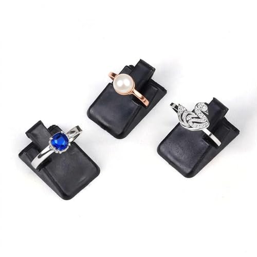 72 Pcs Black Plastic Ring Holder, Ring Display Stand, Ring Clips Stand, Jewelry Display Stand and Ring Organizer for Wedding Rings Jewelry Store Vendors Shop Selling