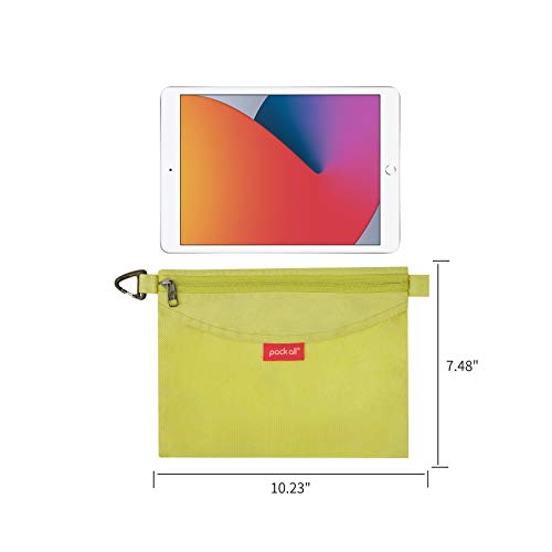 pack all Water-Resistant Zipper Pouch, Mesh Zipper Bag, 10.23"x7.48" - color: Green, size: Medium