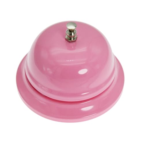 Call Bell Desk Service Ding Bell for Restaurant Hotel Room Kitchen Party Office Receptionist Elderly Teachers Chef Large Cute Bell Whole Pink,3.3 inch - color: Whole Pink
