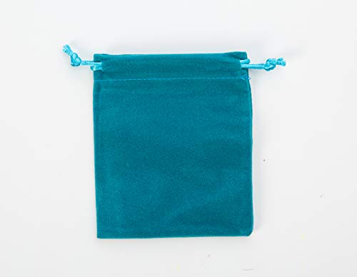 KAOYOO 25PCS Velvet Gift Pouches 3.5x2.8in Drawstring Jewelry Bags - color: Aquamarine, size: 1 Count (Pack of 25)