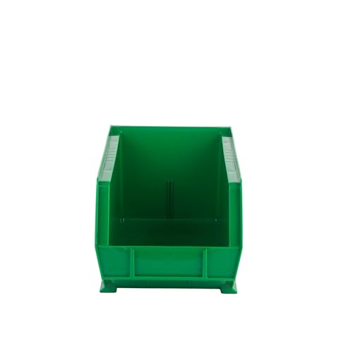 HE HUDSON EXCHANGE 15" x 8" x 7" (12 Pack) Plastic Stackable Storage Bin, Green - color: Green, size: 12 Pack