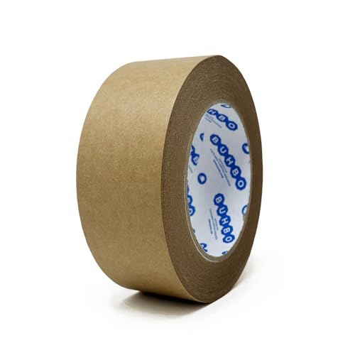 Buhbo Brown Kraft Paper Packing Tape, 2 inch x 55 Yards, 12 Roll Pack