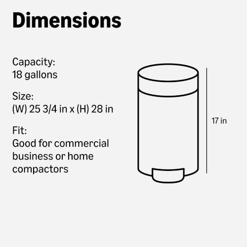 Amazon Basics 18G Compactor Bags - 18 Gallon - 50 Count - 2 Mil (Previously AmazonCommercial)